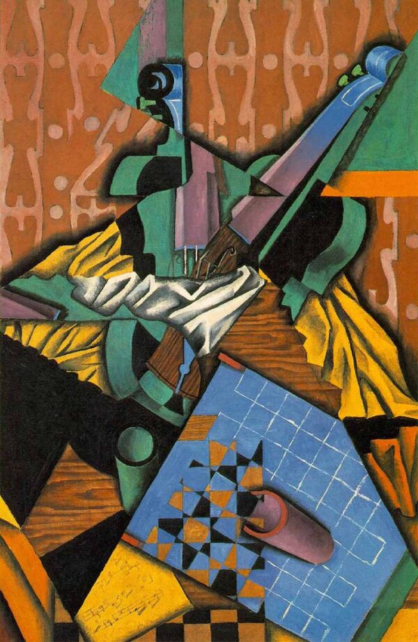 Fotografie der Geige und des Schachbretts – Juan Gris Juan Gris 70x105