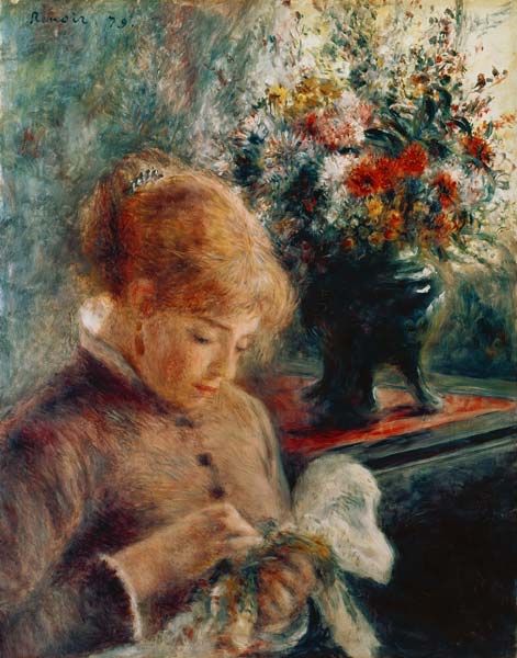 Junge Frau beim Nähen – Pierre-Auguste Renoir Pierre-Auguste Renoir 70x85