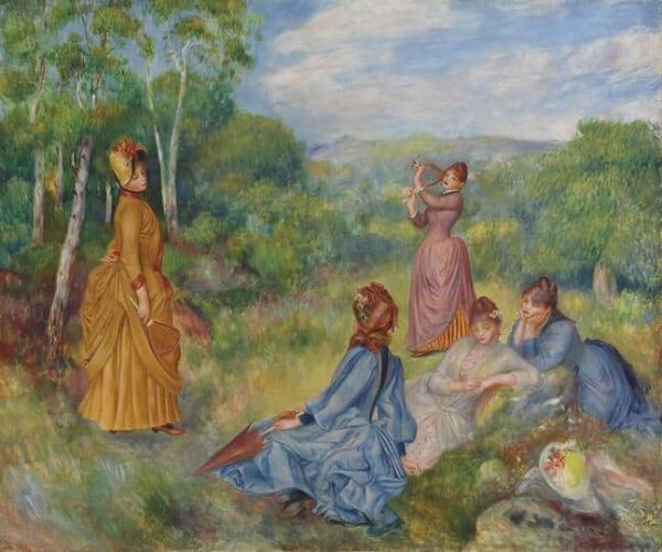 Junge Damen spielen Badminton – Pierre-Auguste Renoir Pierre-Auguste Renoir 85x75