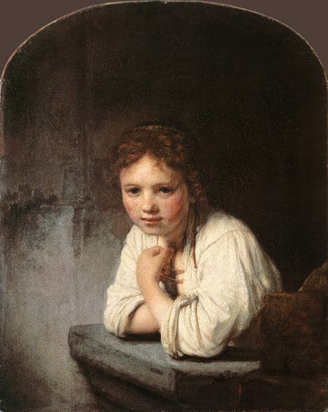 Mädchen am Fenster – Rembrandt van Rijn Rembrandt van Rijn 70x85