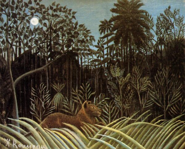 Dschungel mit Löwe – Henri Rousseau Henri Rousseau 85x75