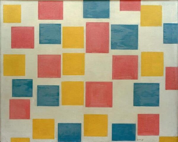 Komposition mit farbigen Zonen – Mondrian Piet Mondrian 70x85