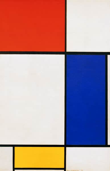 Zusammensetzung mit Rot Gelb Blau – Mondrian Piet Mondrian 70x105