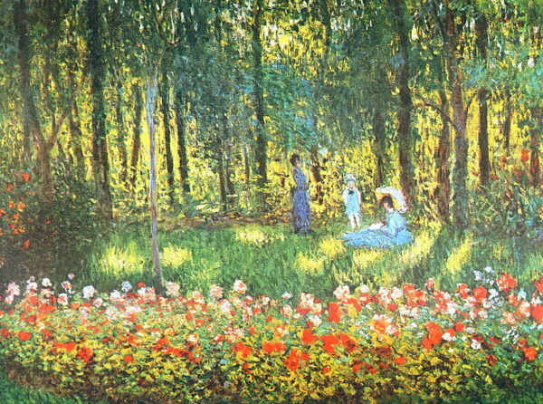 Die Familie des Künstlers im Garten – Claude Monet Claude Monet 85x75