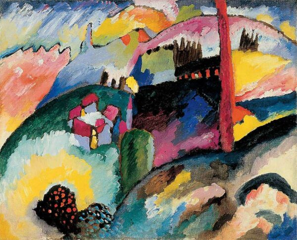 Landschaft mit Fabrikschornstein – Wassily Kandinsky Wassily Kandinsky 85x75