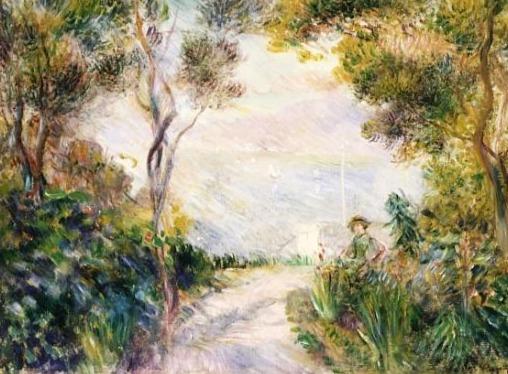 Landschaft, Ende des Weges (Blick auf Neapel) – Pierre-Auguste Renoir Pierre-Auguste Renoir 85x75