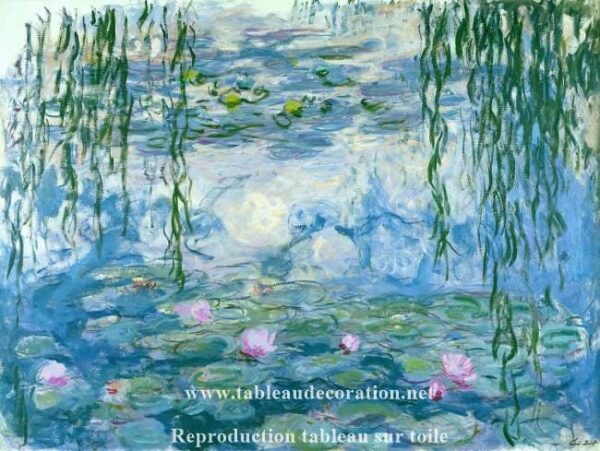 Wasserlilien – Gemälde von Monet „Die Seerosen“ von Claude Monet 85x75