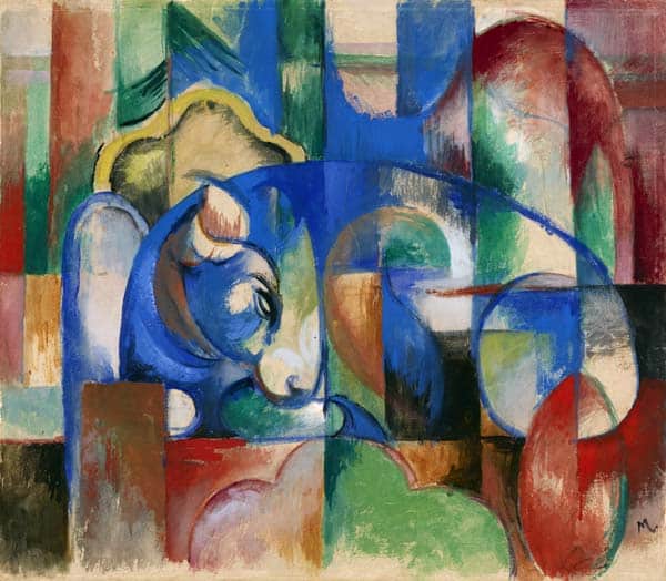 Stier liegend – Franz Marc Franz Marc 70x70