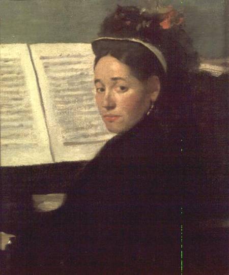 Mademoiselle Marie Dihau (1843-1935) am Klavier – Edgar Degas Edgar Degas 70x85