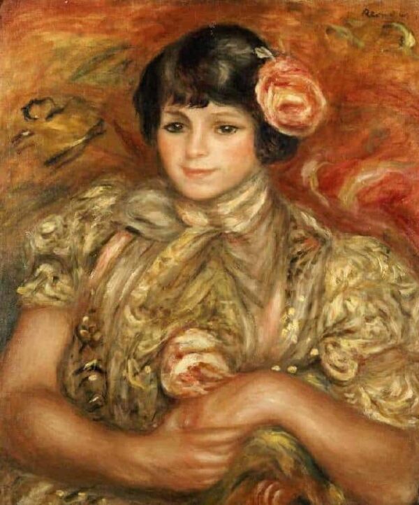 Mädchen mit einer Rose – Pierre-Auguste Renoir Pierre-Auguste Renoir 70x85