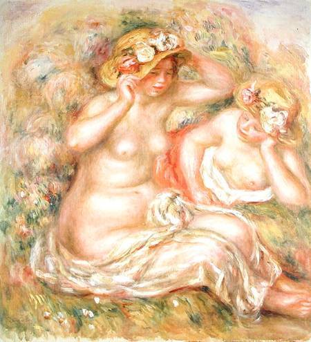 Zwei nackte Personen mit Hüten – Pierre-Auguste Renoir Pierre-Auguste Renoir 70x70