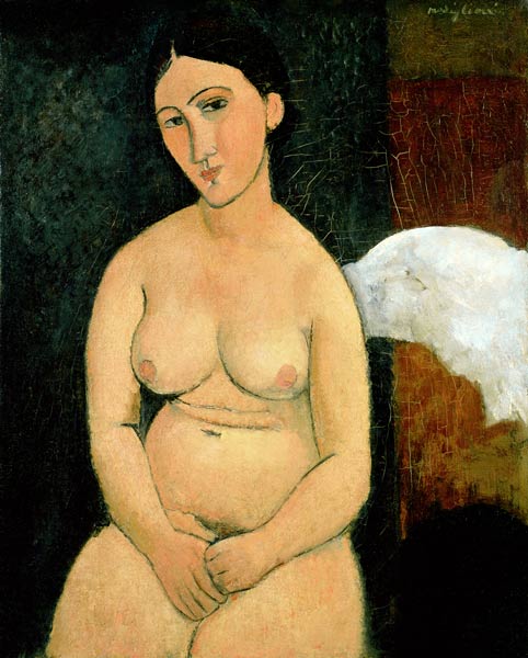 Sitzender Akt (C.1917) – Amedeo Modigliani Amedeo Modigliani 70x85