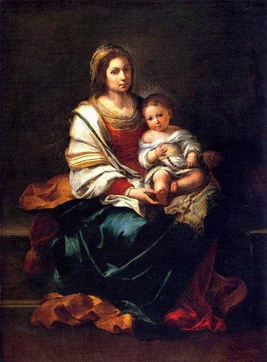 Die Jungfrau des Rosenkranzes – Bartolomé Esteban Murillo Bartolomé Esteban Murillo