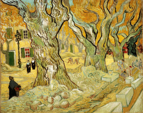 Straßenarbeiten in Saint-Remy – Van Gogh Vincent Van Gogh 85x75