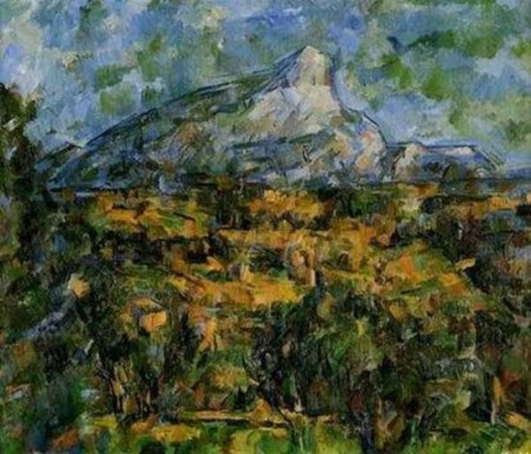 Landschaft von Aix mit dem Mont Saint-Victoire – Paul Cézanne Mont Sainte-Victoire von Paul Cézanne 85x75