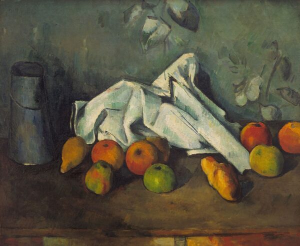 Bidon mit Milch und Äpfeln – Paul Cézanne Paul Cézanne 85x75