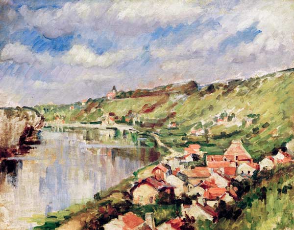 Landschaft am Ufer der Oise – Paul Cézanne Paul Cézanne 85x75