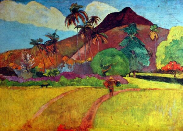 Tahitianische Berge – Paul Gauguin Paul Gauguin 105x70