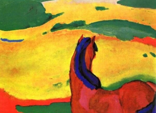 Pferd in einer Landschaft – Franz Marc Franz Marc 105x70