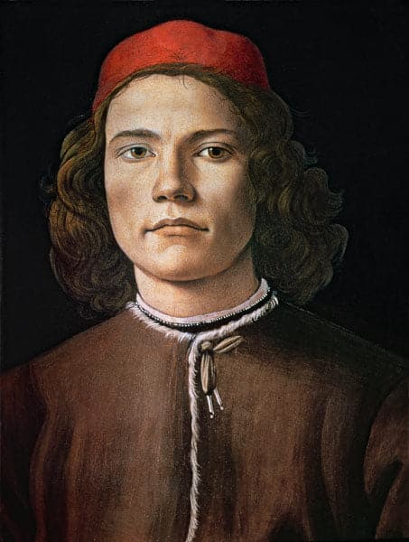 Porträt eines jungen Mannes – Sandro Botticelli Sandro Botticelli 70x85