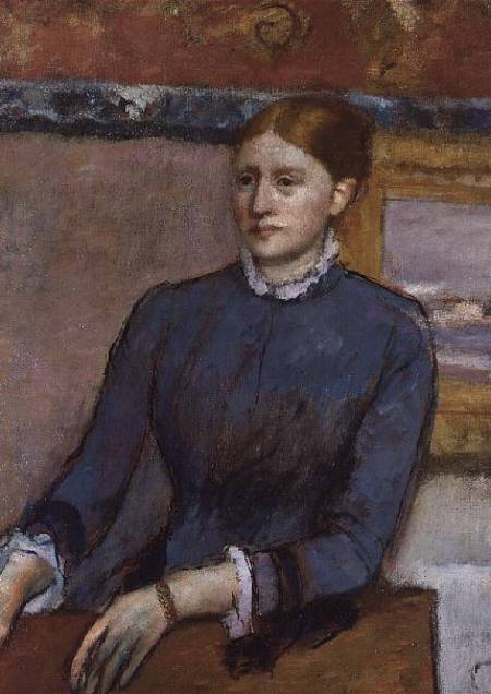 Porträt von Hélène Rouart im Büro ihres Vaters, Detail von Hélène – Edgar Degas Edgar Degas 70x105