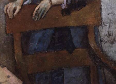 Porträt von Hélène Rouart im Büro ihres Vaters, Detail des Sessels – Edgar Degas Edgar Degas 105x70