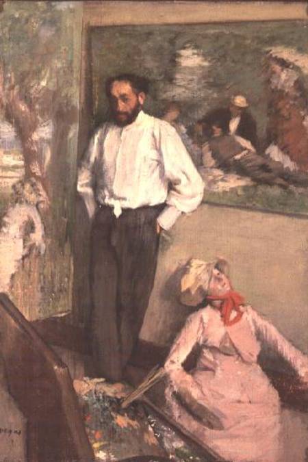 Porträt von Henri Michel-Levy in seinem Atelier – Edgar Degas Edgar Degas 70x105