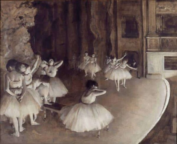 Wiederholung eines Balletts auf der Bühne – Edgar Degas Edgar Degas 85x75