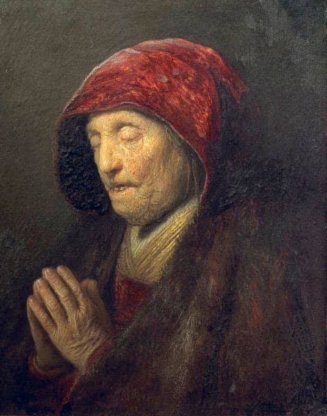 Alte Frau beim Beten – Rembrandt van Rijn Rembrandt van Rijn 70x85