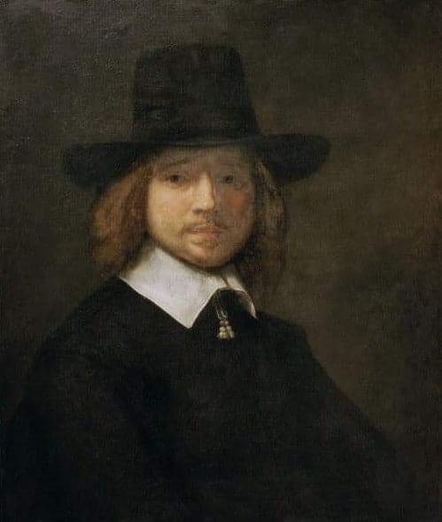 Cercle, Porträt eines Gentlemans – Rembrandt van Rijn Rembrandt van Rijn 70x85