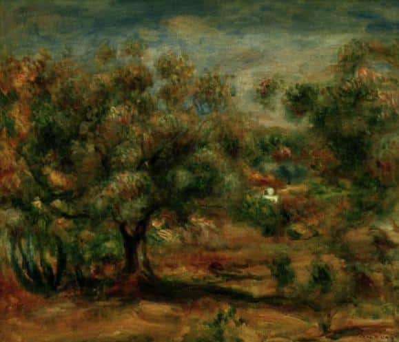 Landschaft in der Nähe von Cagnes 1909 – Pierre-Auguste Renoir Pierre-Auguste Renoir 85x75