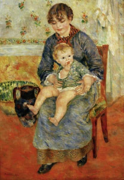 Renoir Mutter und Kind 1881 – Pierre-Auguste Renoir Pierre-Auguste Renoir 70x105