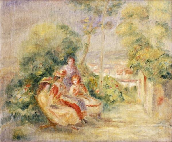 Mädchen im Garten Wahrscheinlich im Garten des Schlosses der Nebel, wo Renoir von 1893 – Pierre-Auguste Renoir Pierre-Auguste Renoir 85x75