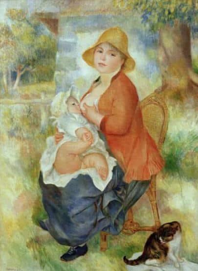 Renoir Maternité. Stillende Mutter 1886 – Pierre-Auguste Renoir Pierre-Auguste Renoir 70x105