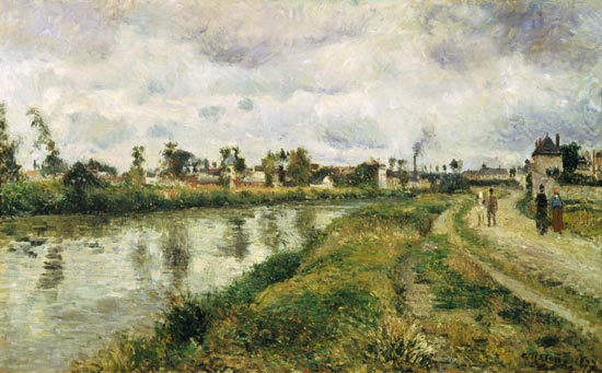 Flusslandschaft in der Nähe von Argenteuil – Camille Pissarro Camille Pissarro 105x70