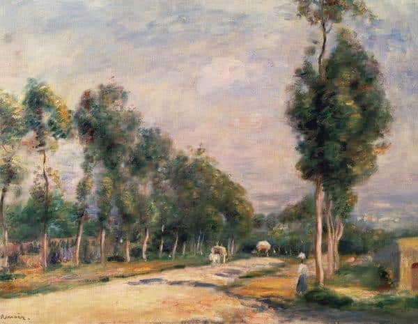 Route in der Nähe von Louveciennes 1895 – Pierre-Auguste Renoir Pierre-Auguste Renoir 85x75