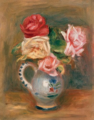 Rosen in einer Töpferwarenvase – Pierre-Auguste Renoir Pierre-Auguste Renoir 70x85