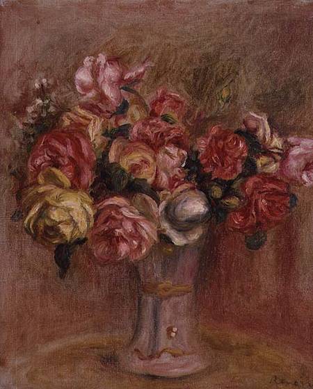 Rosen in einer Sèvres-Vase – Pierre-Auguste Renoir Pierre-Auguste Renoir 70x85