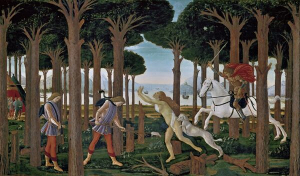 Geschichte von Nastagio degli Onesti – Sandro Botticelli Sandro Botticelli 120x70