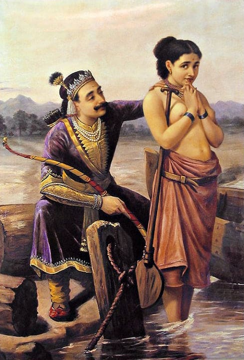 Santhanu und Matsyagandhi – Ravi Varmâ 70x105