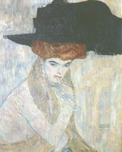 Der schwarze Federhut – Gustav Klimt Gustav Klimt 70x85