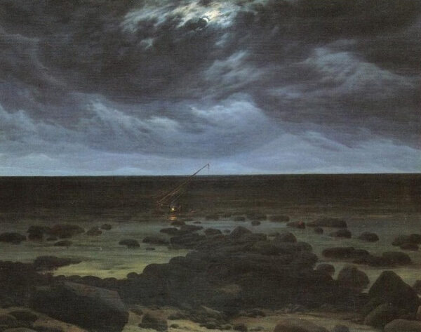 Meeresufer im Mondschein – Caspar David Friedrich Caspar David Friedrich 85x75