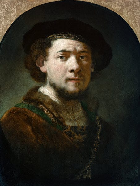 Selbstporträt Sao Pauloylvius – Rembrandt van Rijn Rembrandt van Rijn 70x85