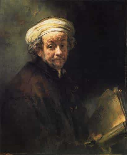 Selbstporträt als Paul – Rembrandt van Rijn Rembrandt van Rijn 70x85