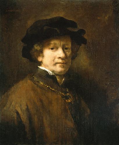 Selbstporträt – Rembrandt van Rijn Rembrandt van Rijn 70x85