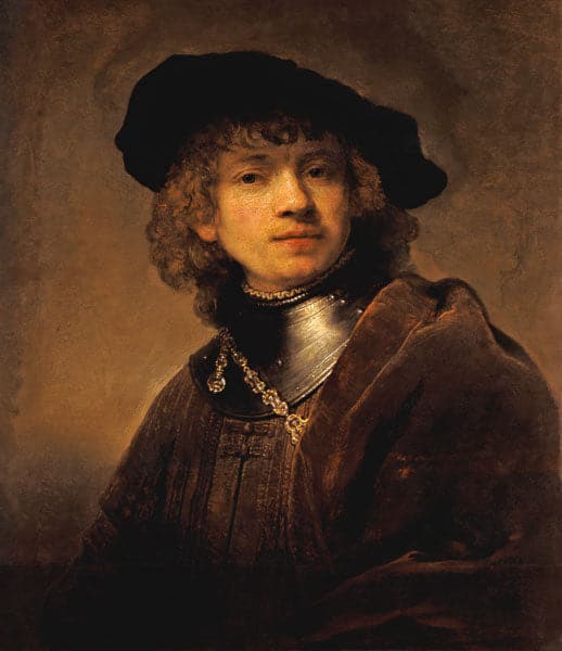 Selbstporträt von Rembrandt van Rijn Rembrandt van Rijn 70x85