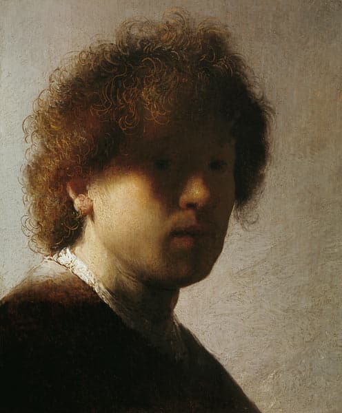 Selbstporträt eines jungen Mannes – Rembrandt van Rijn Rembrandt van Rijn 70x85