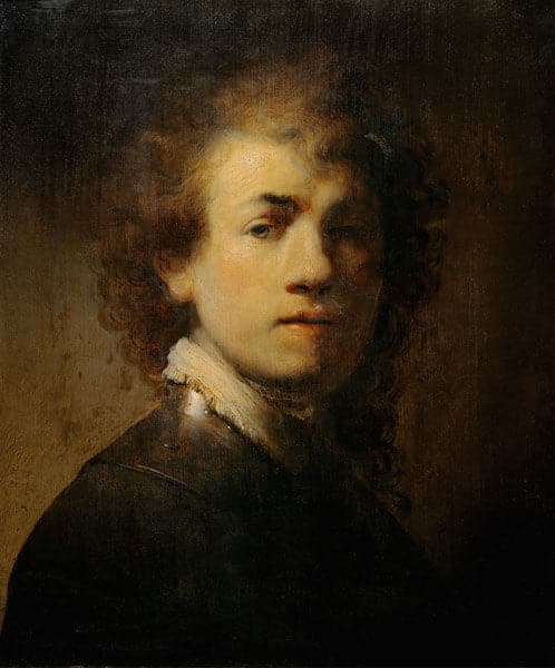 Selbstporträt mit Halsberge – Rembrandt van Rijn Rembrandt van Rijn 70x85