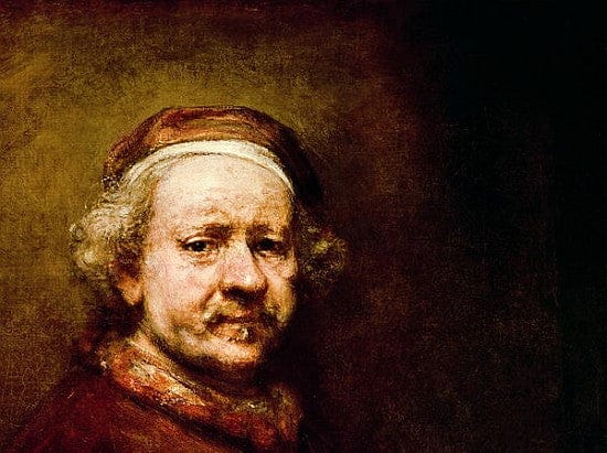 Selbstporträt im Alter von 63 Jahren, 1669 – Rembrandt van Rijn Rembrandt van Rijn 85x75