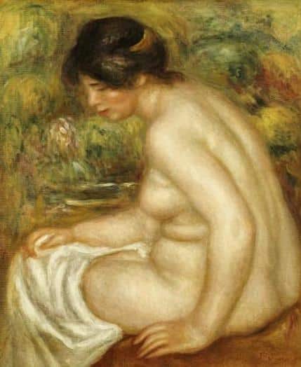 Seitenansicht einer sitzenden Badenden (Gabrielle) – Pierre-Auguste Renoir Pierre-Auguste Renoir 70x85